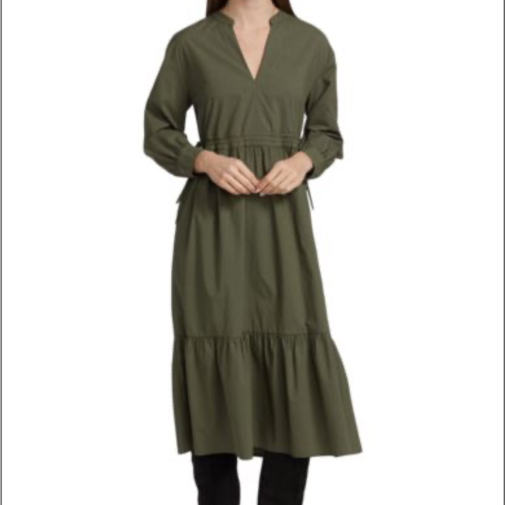 Rails Maple Tiered Drawstring Midi Dress - image 1